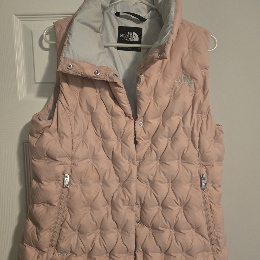 The North Face Women's Pale Pink Quilted Down Vest